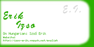 erik izso business card