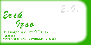 erik izso business card